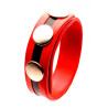Generique Cockring Rubber 3 snaps Rouge
